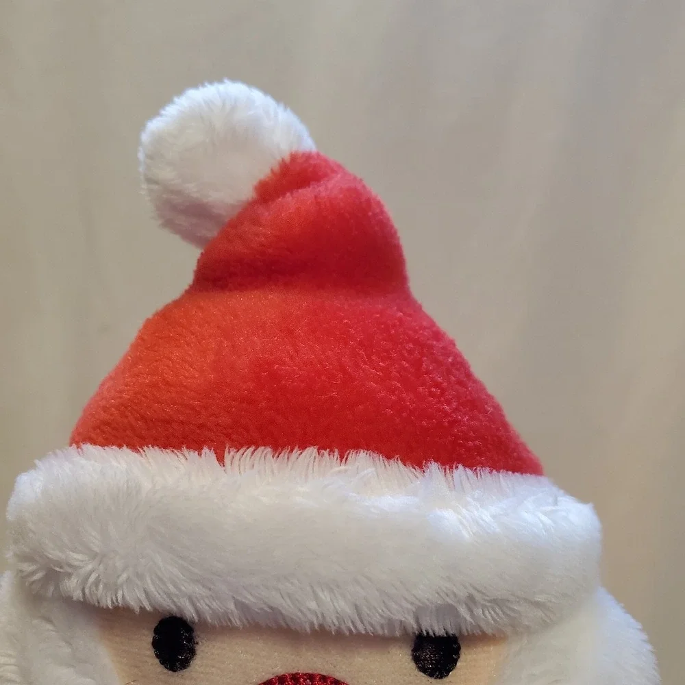 Little Me Baby Lovey  I Love Santa Rattle Christmas Holiday Red White Winter Toy